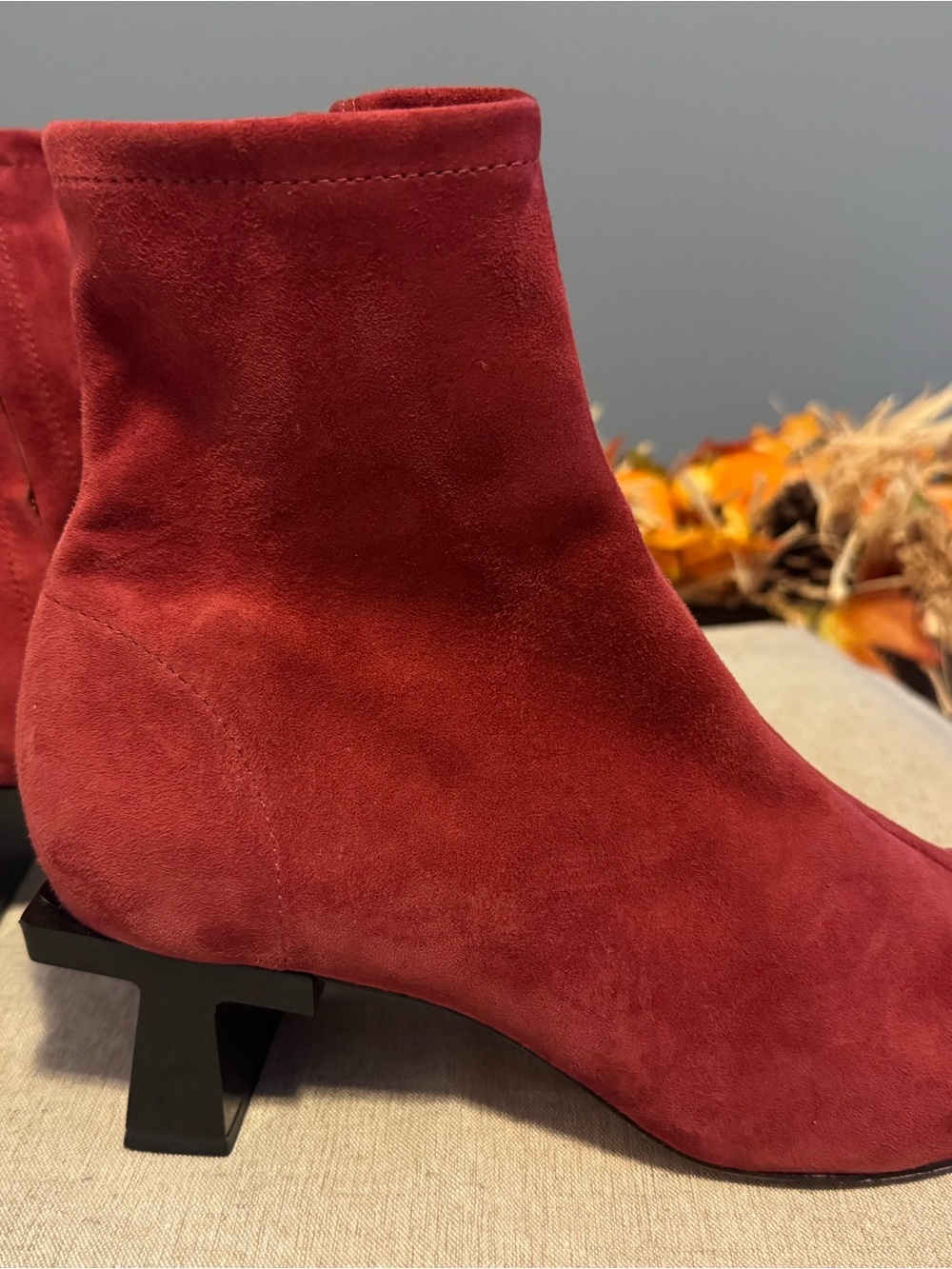 Tory Burch Block T Suede Ankle Boots – Women’s Size 9M